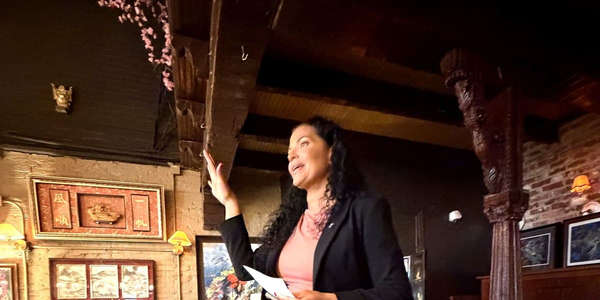 Kristina Sargent engaging with Sarasota County residents